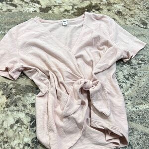 Pink old navy wrap shirt